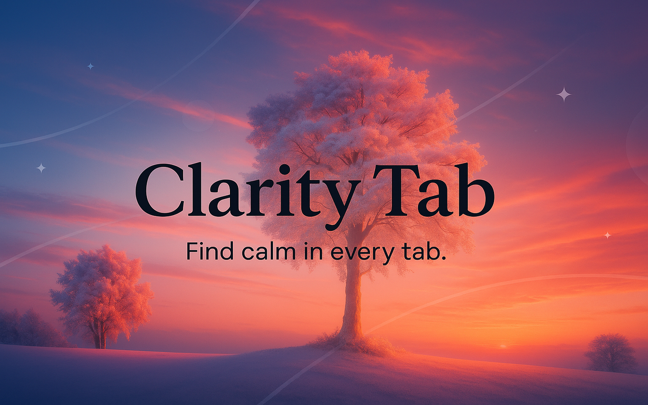 Clarity Tab chrome谷歌浏览器插件_扩展第2张截图