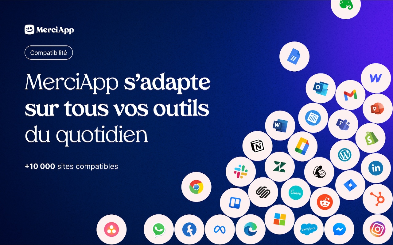 MerciApp — Correcteur d’orthographe et assistant de rédaction chrome谷歌浏览器插件_扩展第3张截图