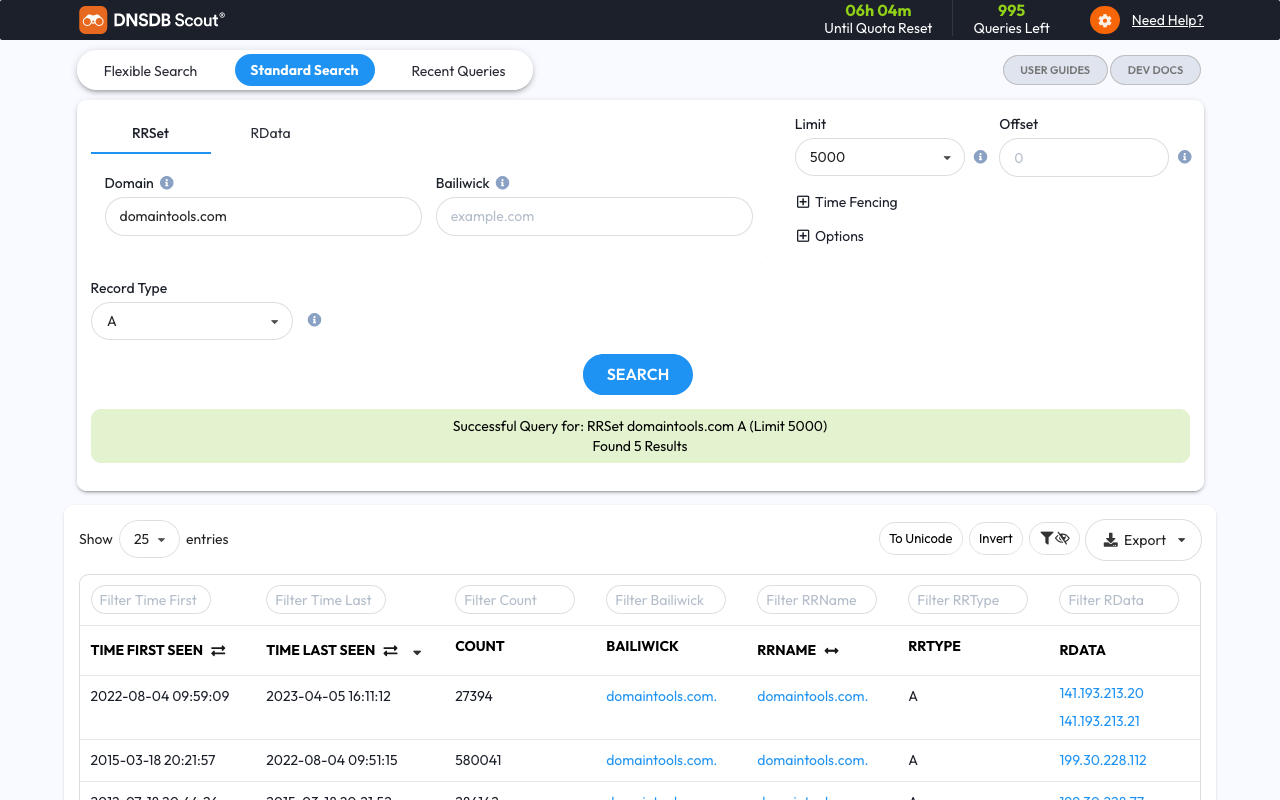Farsight DNSDB Scout® chrome谷歌浏览器插件_扩展第3张截图