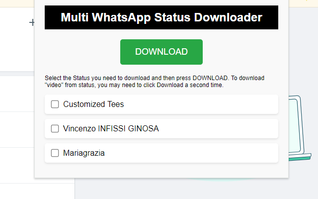 Multi WhatsApp Status Downloader chrome谷歌浏览器插件_扩展第2张截图