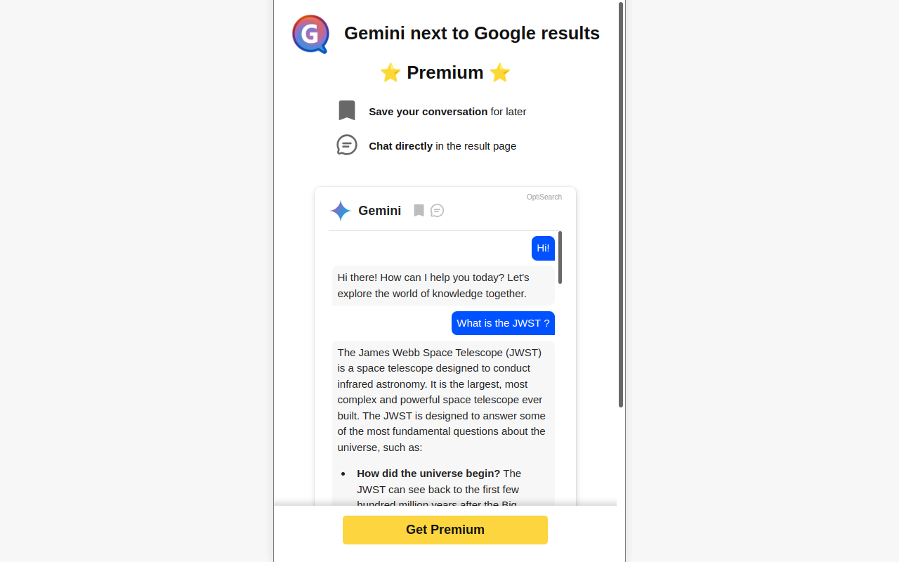 Gemini 与 Google 搜索结果并排 chrome谷歌浏览器插件_扩展第2张截图