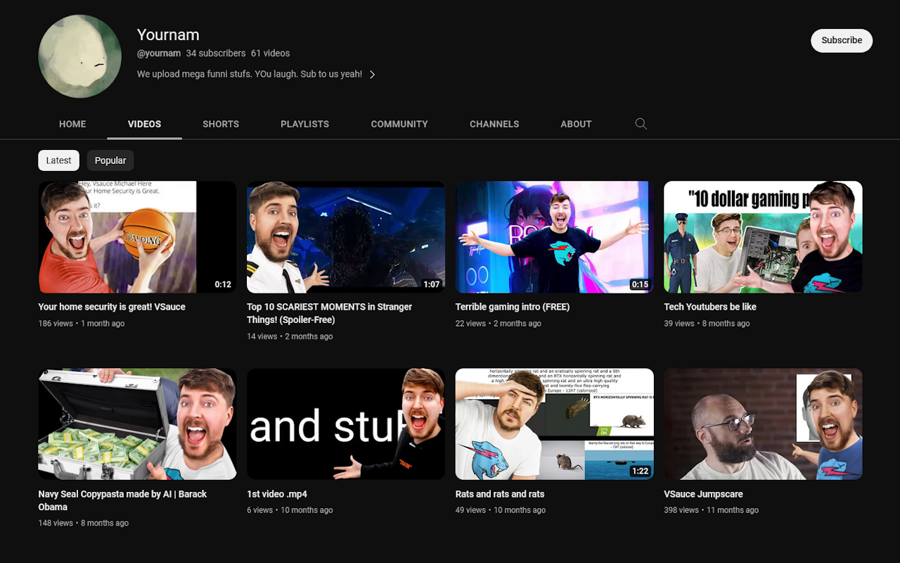 YouTube MrBeastify chrome谷歌浏览器插件_扩展第3张截图
