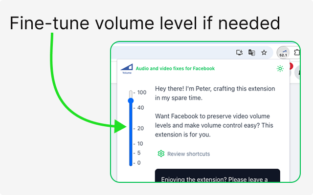 Audio and video fixes for Facebook chrome谷歌浏览器插件_扩展第3张截图