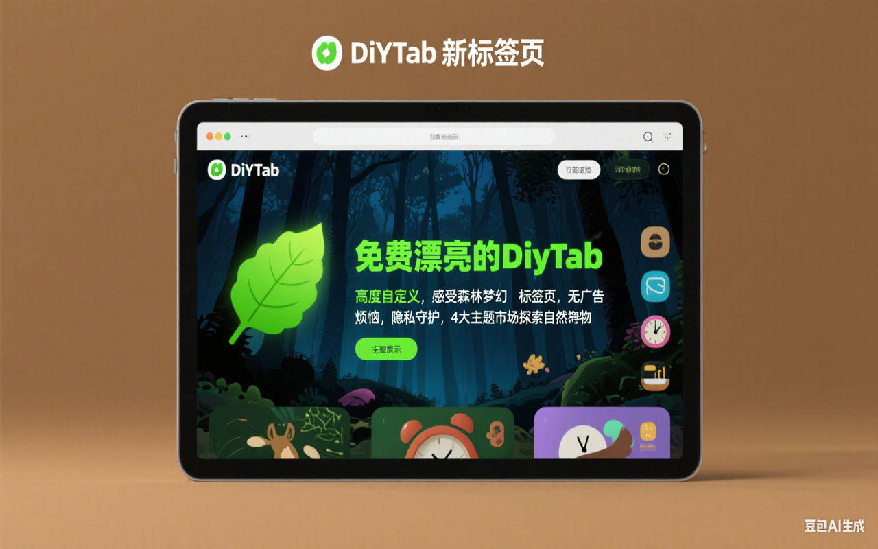 DiyTab新标签页 chrome谷歌浏览器插件_扩展第1张截图