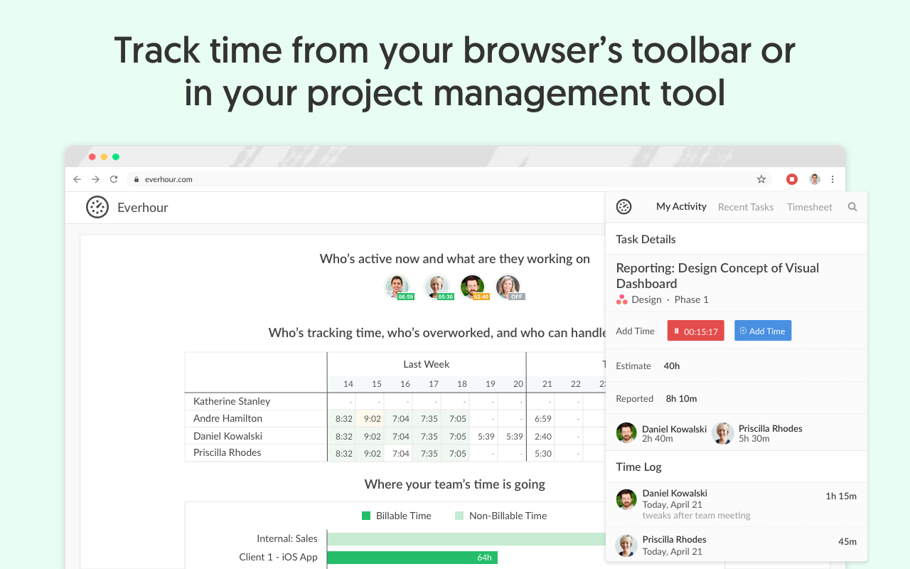 Everhour — Time Tracking, Budgets, Expenses chrome谷歌浏览器插件_扩展第4张截图