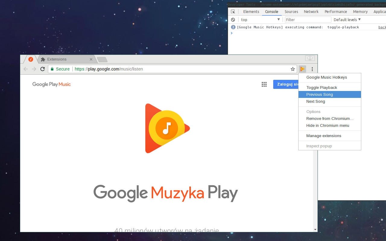 YouTube Music Hotkeys chrome谷歌浏览器插件_扩展第1张截图