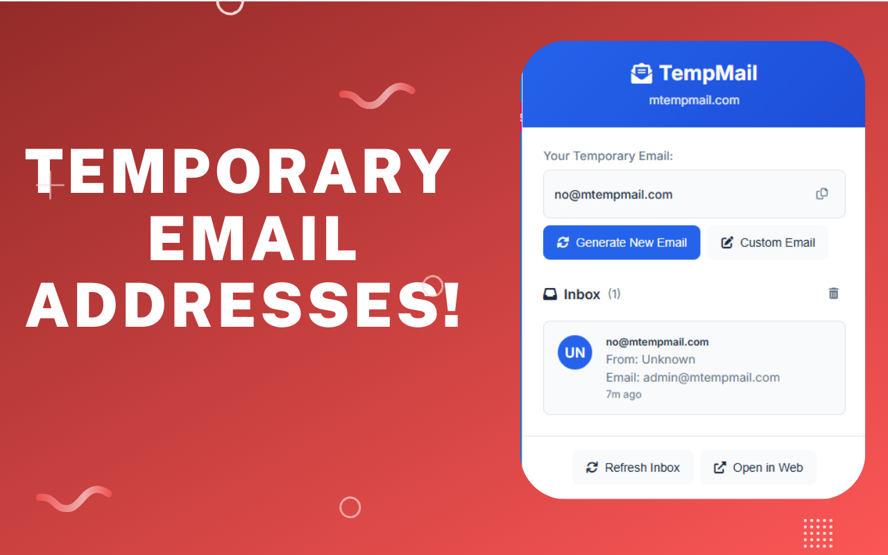 Temp mail Temporary Email mtempmail.com chrome谷歌浏览器插件_扩展第1张截图