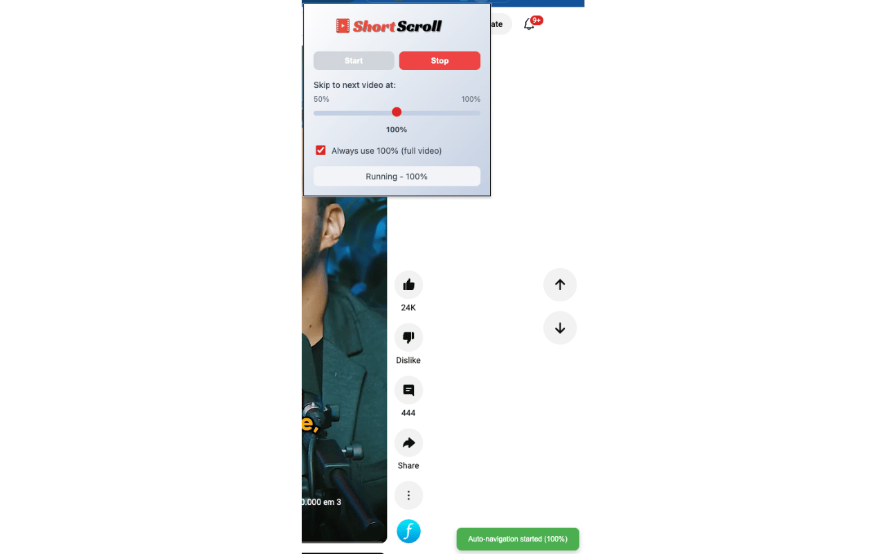 Short Scroll - Youtube Shorts Auto-Navigator chrome谷歌浏览器插件_扩展第2张截图