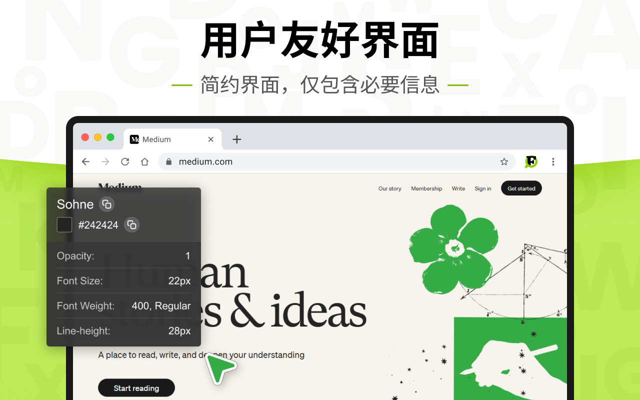 识别字体 - 这是什么字体 chrome谷歌浏览器插件_扩展第2张截图