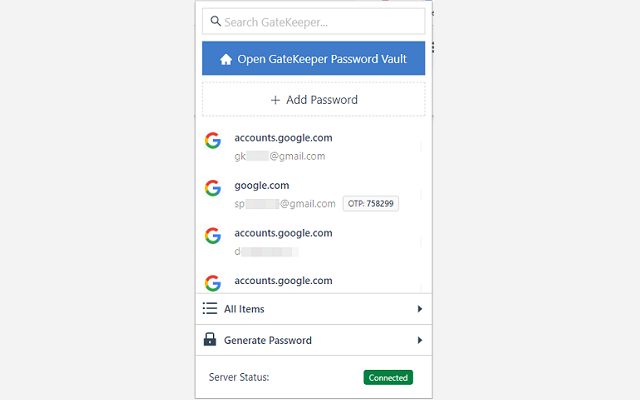GateKeeper Password Manager chrome谷歌浏览器插件_扩展第3张截图