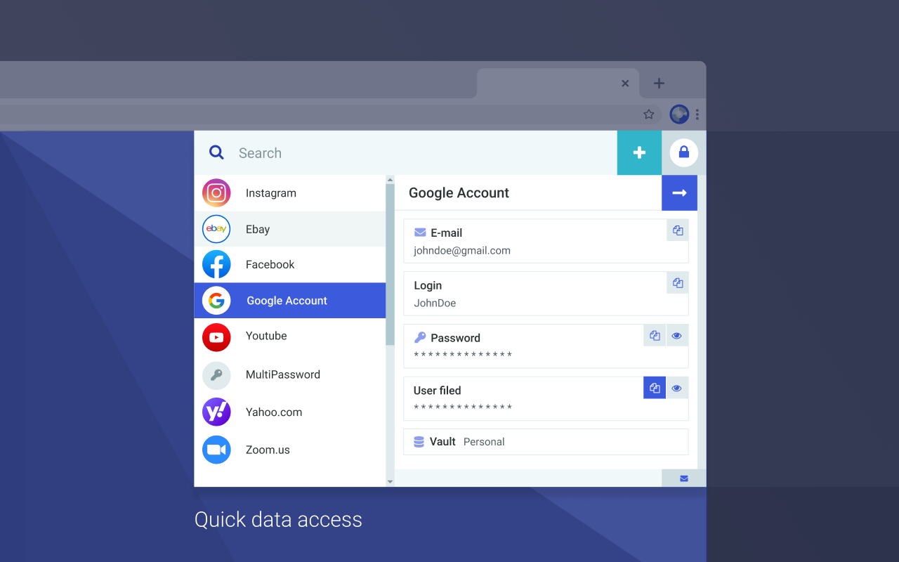 MultiPassword — Password manager chrome谷歌浏览器插件_扩展第2张截图