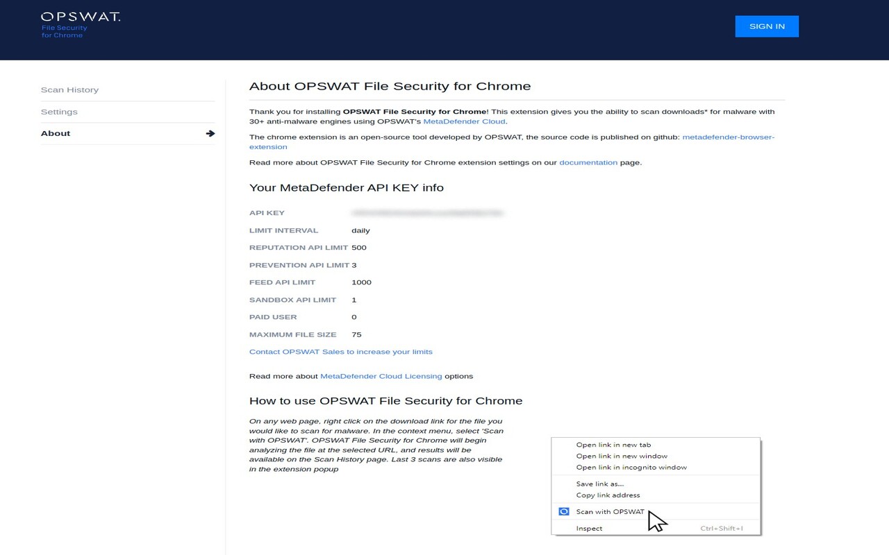 OPSWAT File Security for Browser chrome谷歌浏览器插件_扩展第2张截图