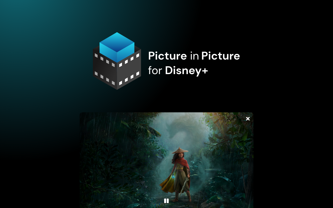 Picture in Picture works with Disney Plus chrome谷歌浏览器插件_扩展第1张截图
