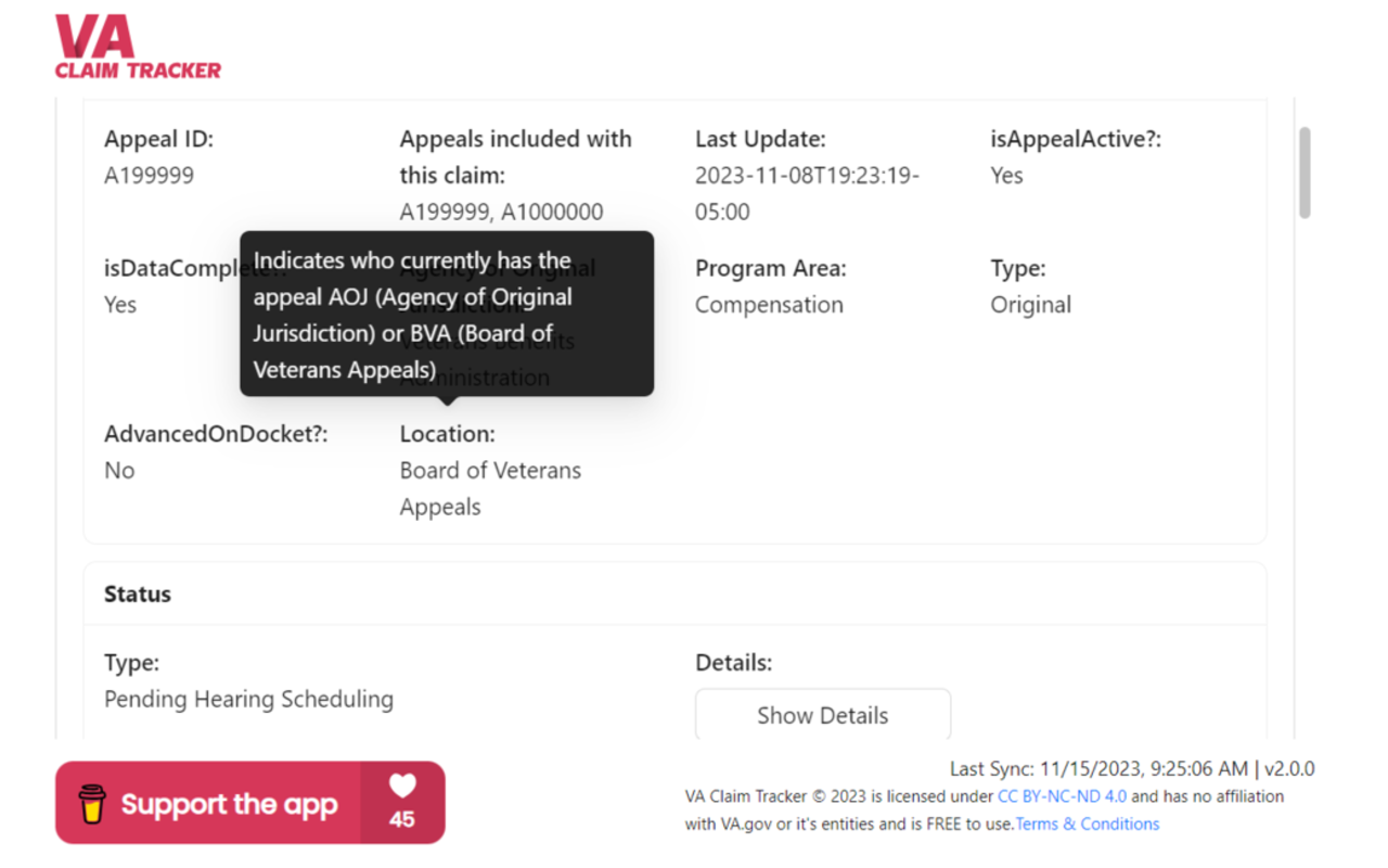 VA Claim Tracker chrome谷歌浏览器插件_扩展第4张截图