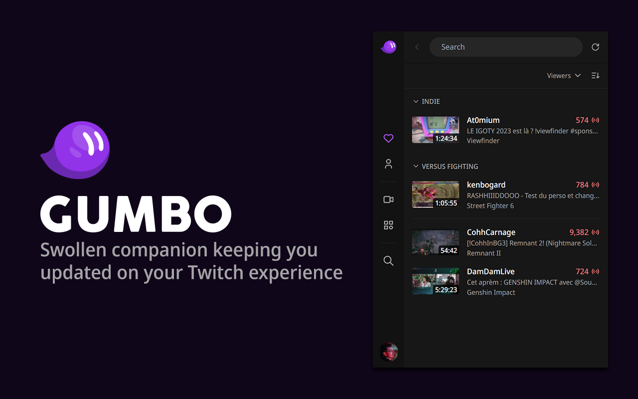 Gumbo: Twitch Companion chrome谷歌浏览器插件_扩展第1张截图