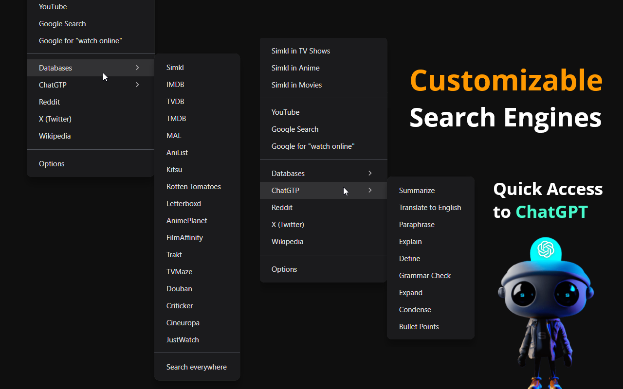 Simkl Search - Select and Search chrome谷歌浏览器插件_扩展第1张截图