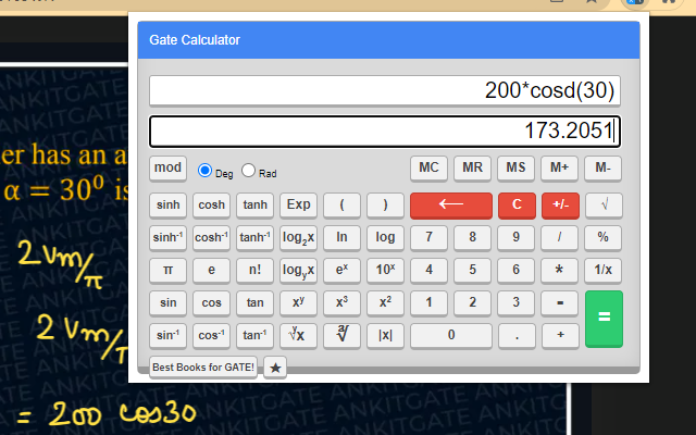 Gate Calculator chrome谷歌浏览器插件_扩展第3张截图