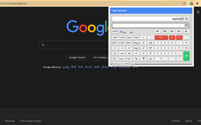 Gate Calculator chrome谷歌浏览器插件_扩展第4张截图