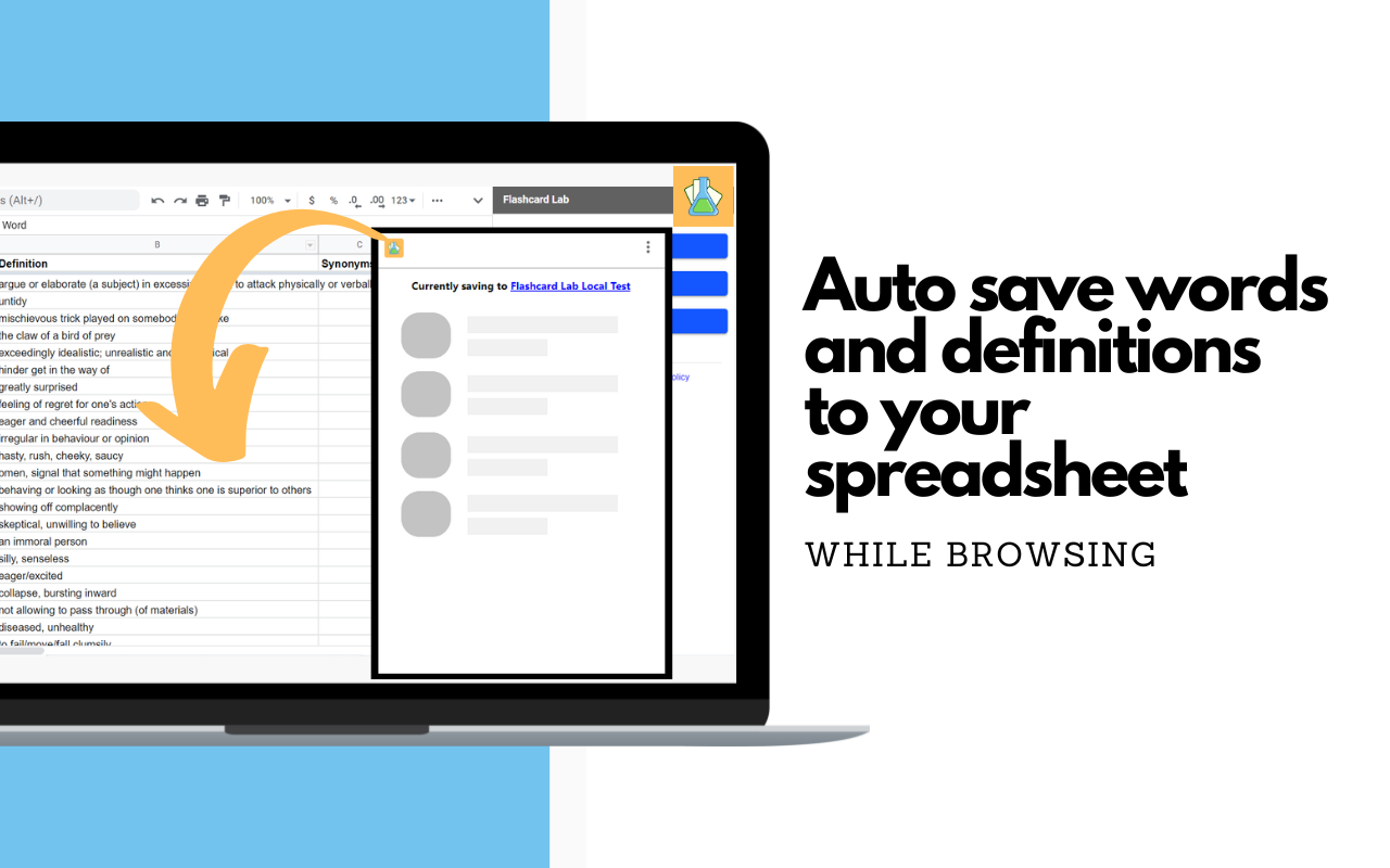 Flashcard Lab: Vocabulary & Language Learning chrome谷歌浏览器插件_扩展第1张截图