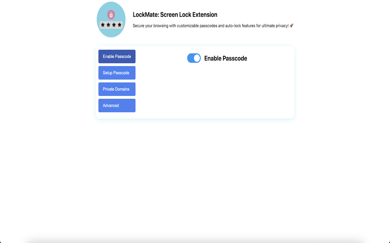 LockMate: Screen Lock Extension chrome谷歌浏览器插件_扩展第4张截图
