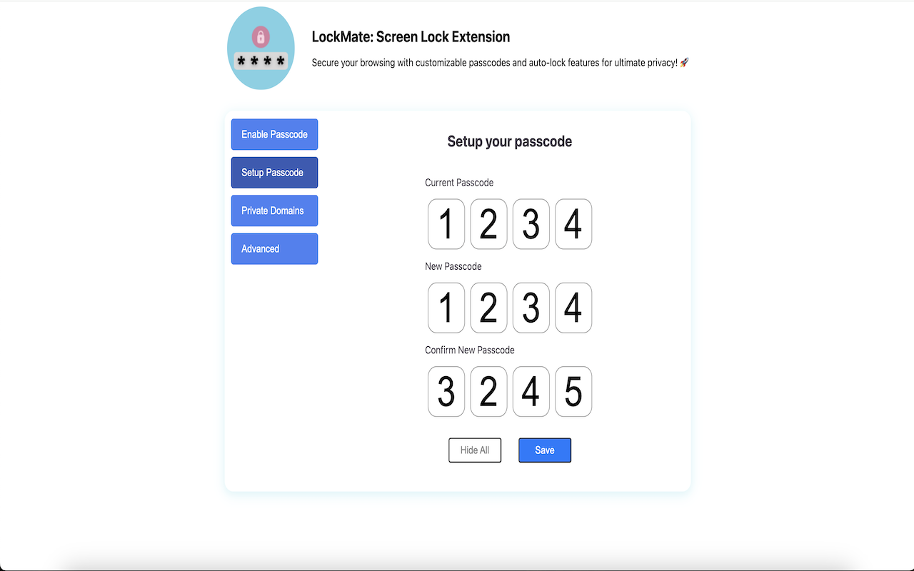 LockMate: Screen Lock Extension chrome谷歌浏览器插件_扩展第5张截图