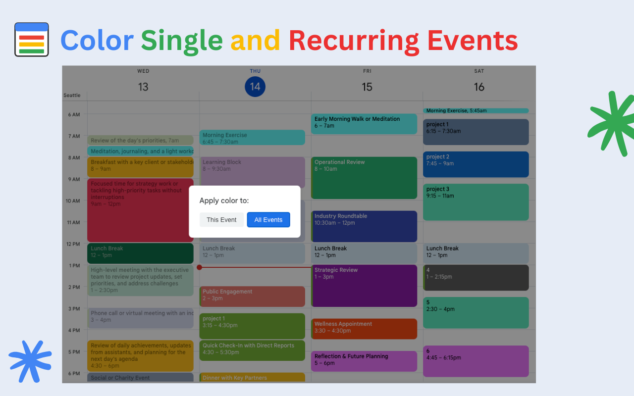 Calendar Color chrome谷歌浏览器插件_扩展第2张截图