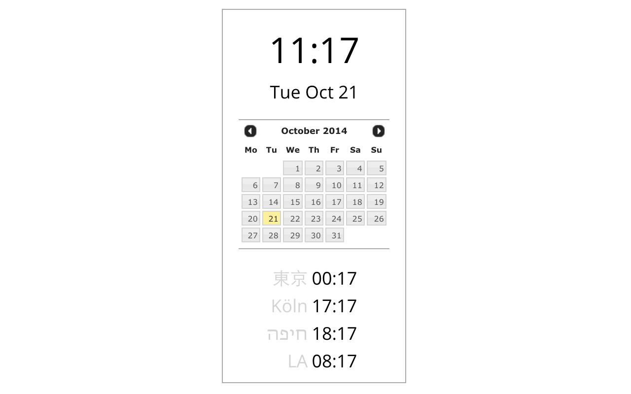 TZ Clock chrome谷歌浏览器插件_扩展第3张截图