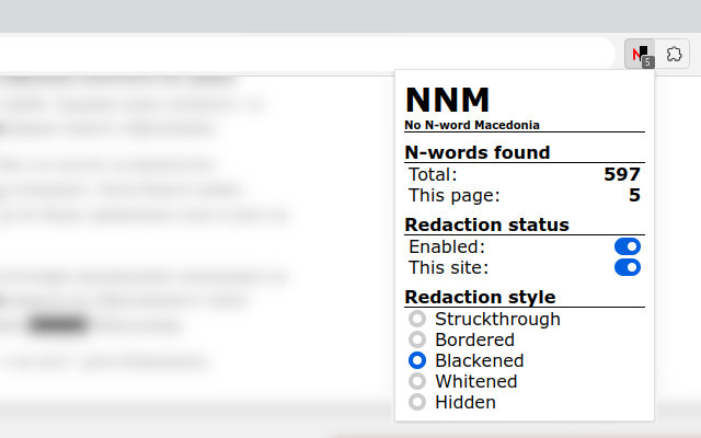 No N-word Macedonia chrome谷歌浏览器插件_扩展第2张截图