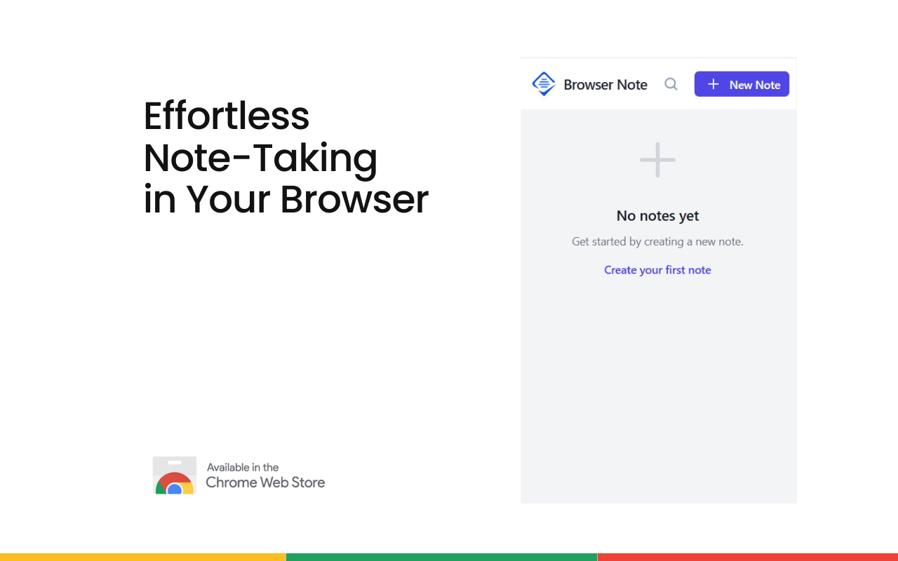 Browser Note - no more random sticky notes! chrome谷歌浏览器插件_扩展第1张截图