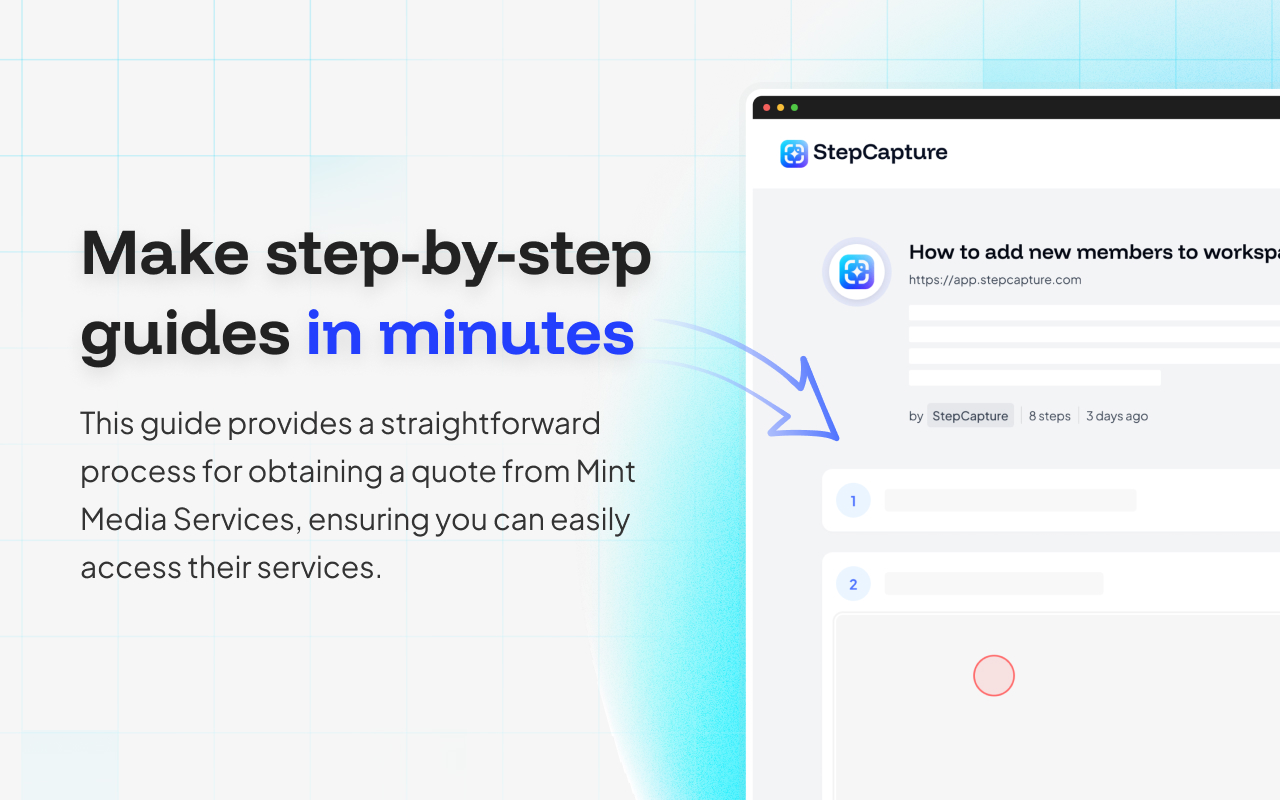 StepCapture: Create guides with screenshots in minutes chrome谷歌浏览器插件_扩展第1张截图