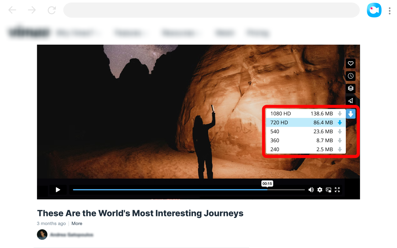 VimUp Video Downloader chrome谷歌浏览器插件_扩展第3张截图