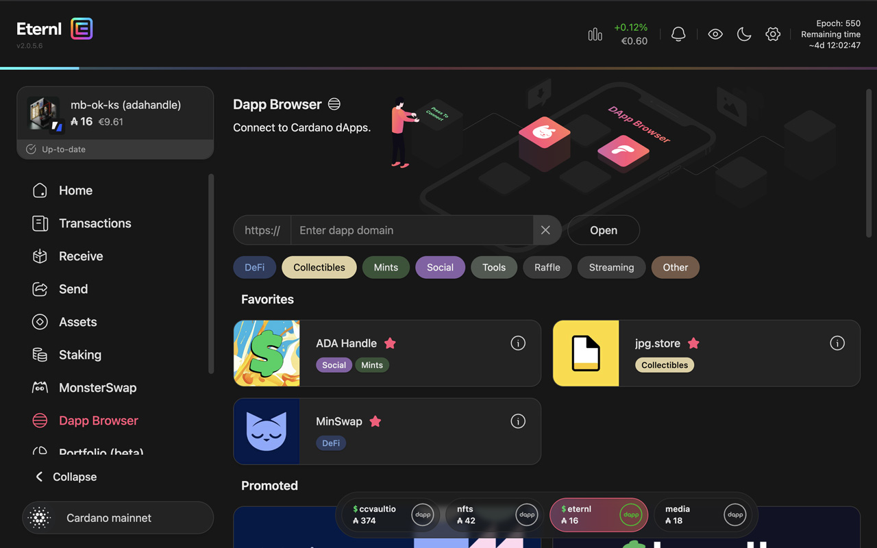 Eternl chrome谷歌浏览器插件_扩展第1张截图