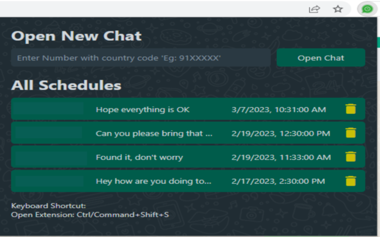 WA Schedule Messages chrome谷歌浏览器插件_扩展第3张截图