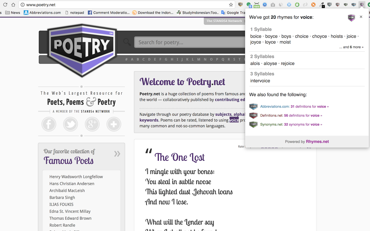 Rhymes.net chrome谷歌浏览器插件_扩展第2张截图