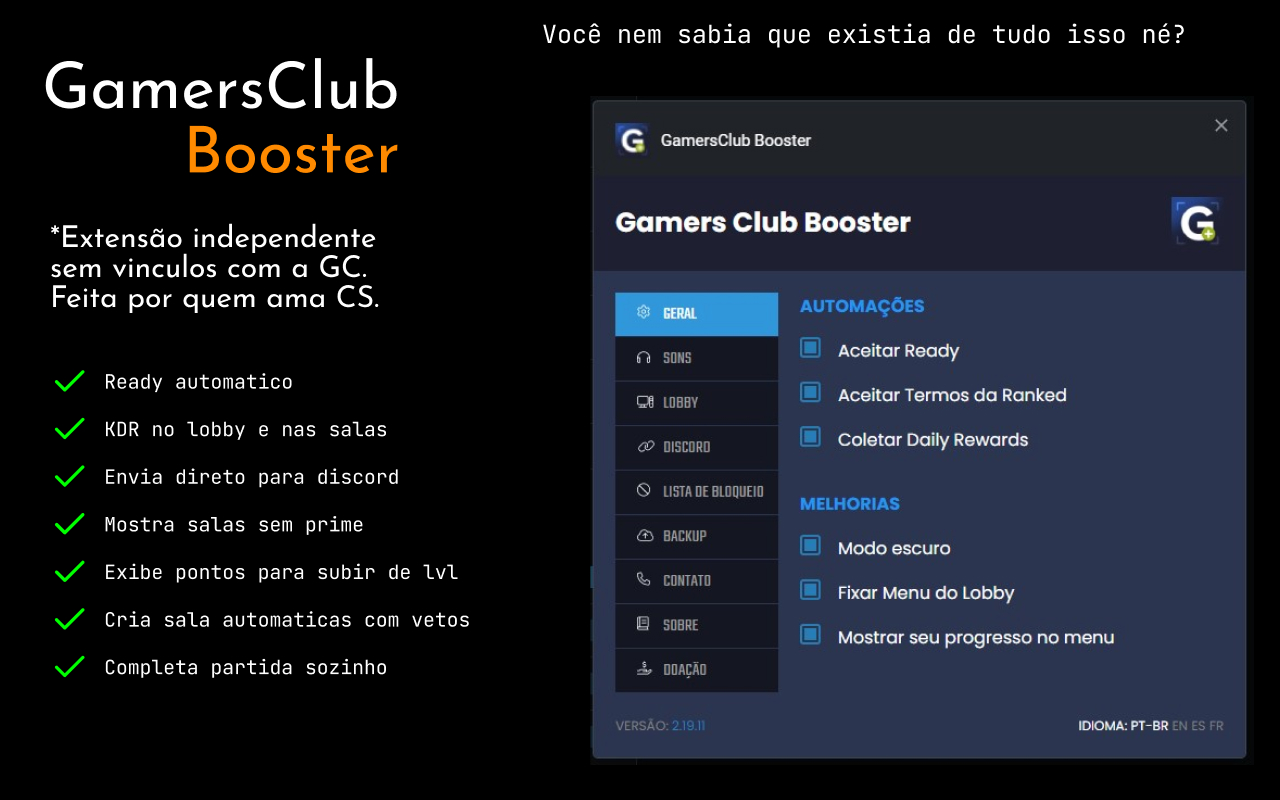 GamersClub Booster chrome谷歌浏览器插件_扩展第5张截图