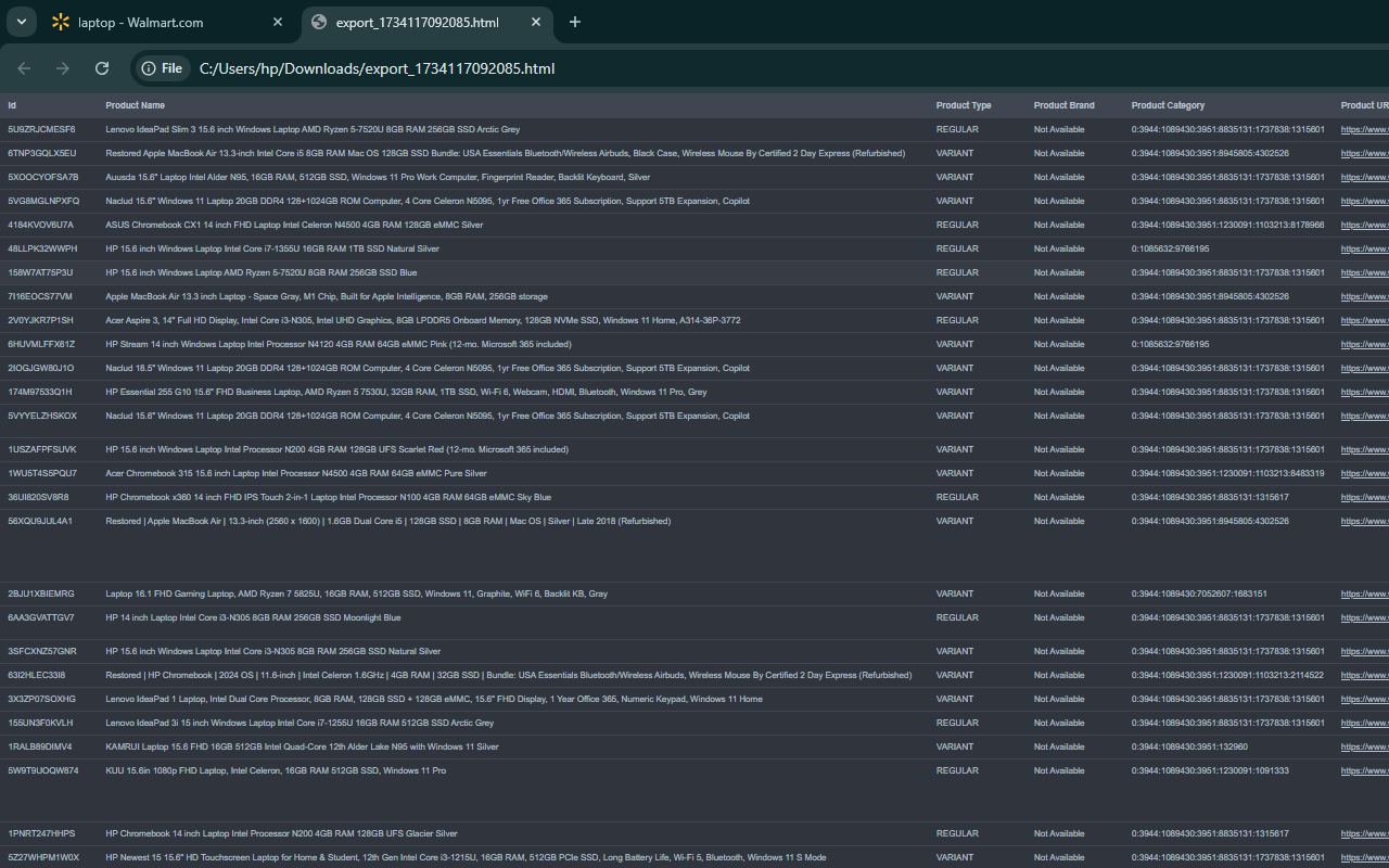 Walmart Scraper: Export Search Results, Products, Reviews & more chrome谷歌浏览器插件_扩展第3张截图