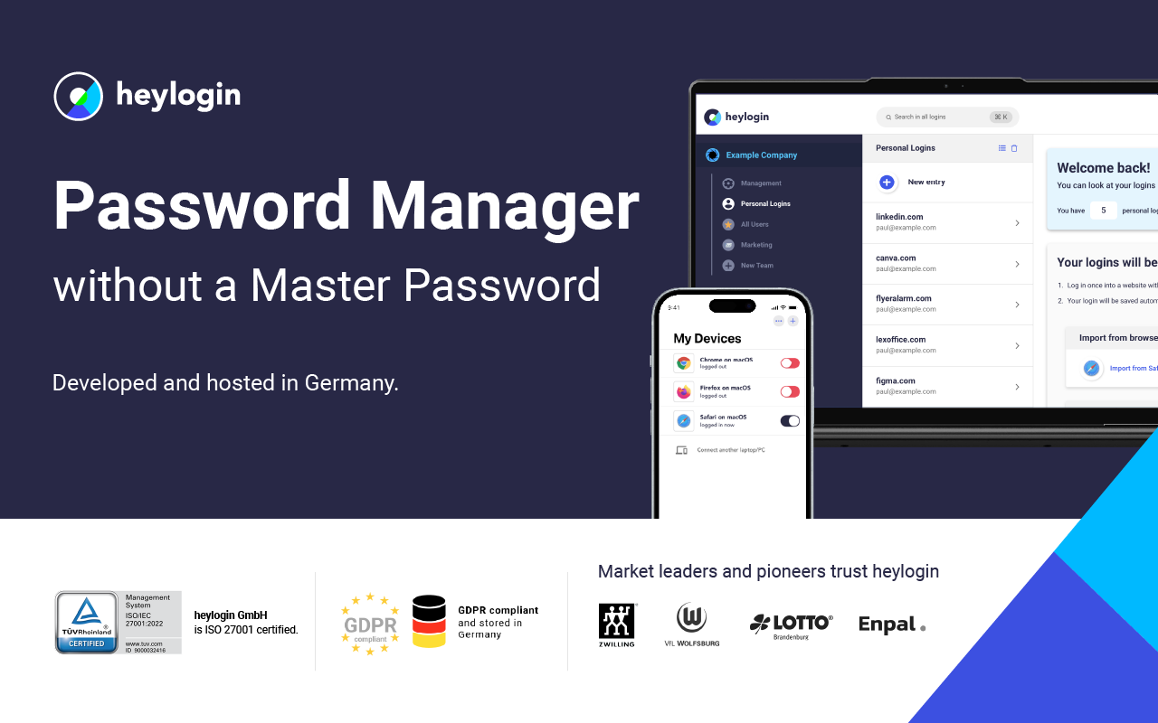 heylogin – Password Manager chrome谷歌浏览器插件_扩展第2张截图