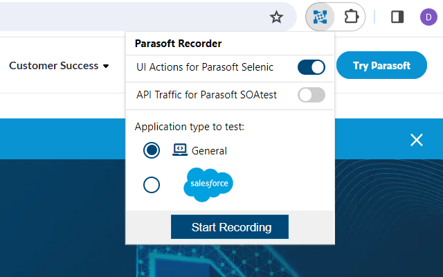 Parasoft 录制器 chrome谷歌浏览器插件_扩展第4张截图