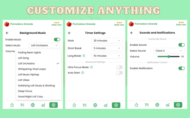 Pomodoro Grande: Advanced Pomodoro Timer chrome谷歌浏览器插件_扩展第5张截图