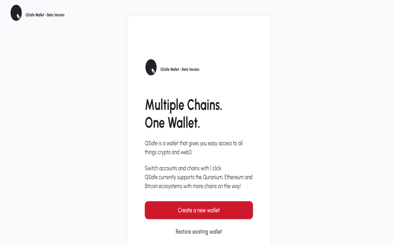 QSafe - Quantum secure crypto wallet. chrome谷歌浏览器插件_扩展第2张截图