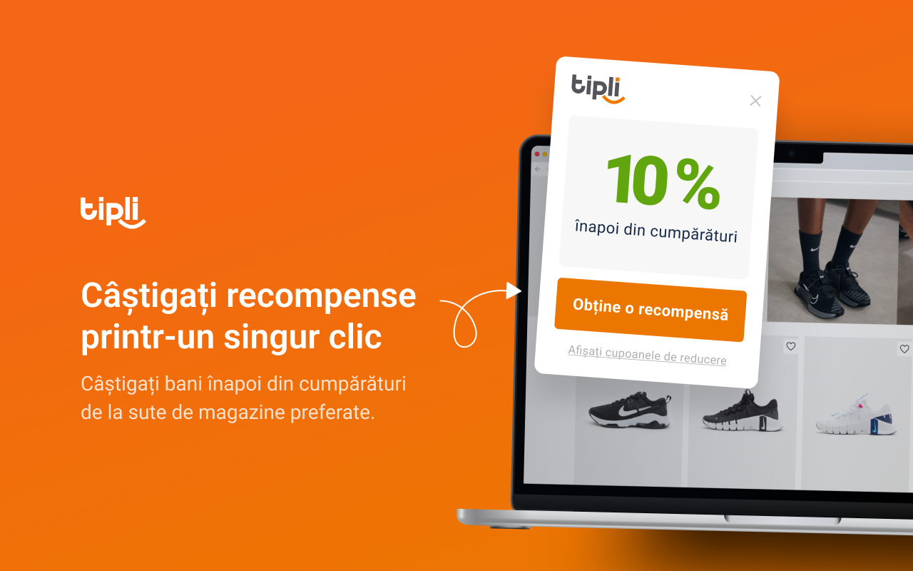 Tipli: Cashback și cupoane de reducere chrome谷歌浏览器插件_扩展第2张截图