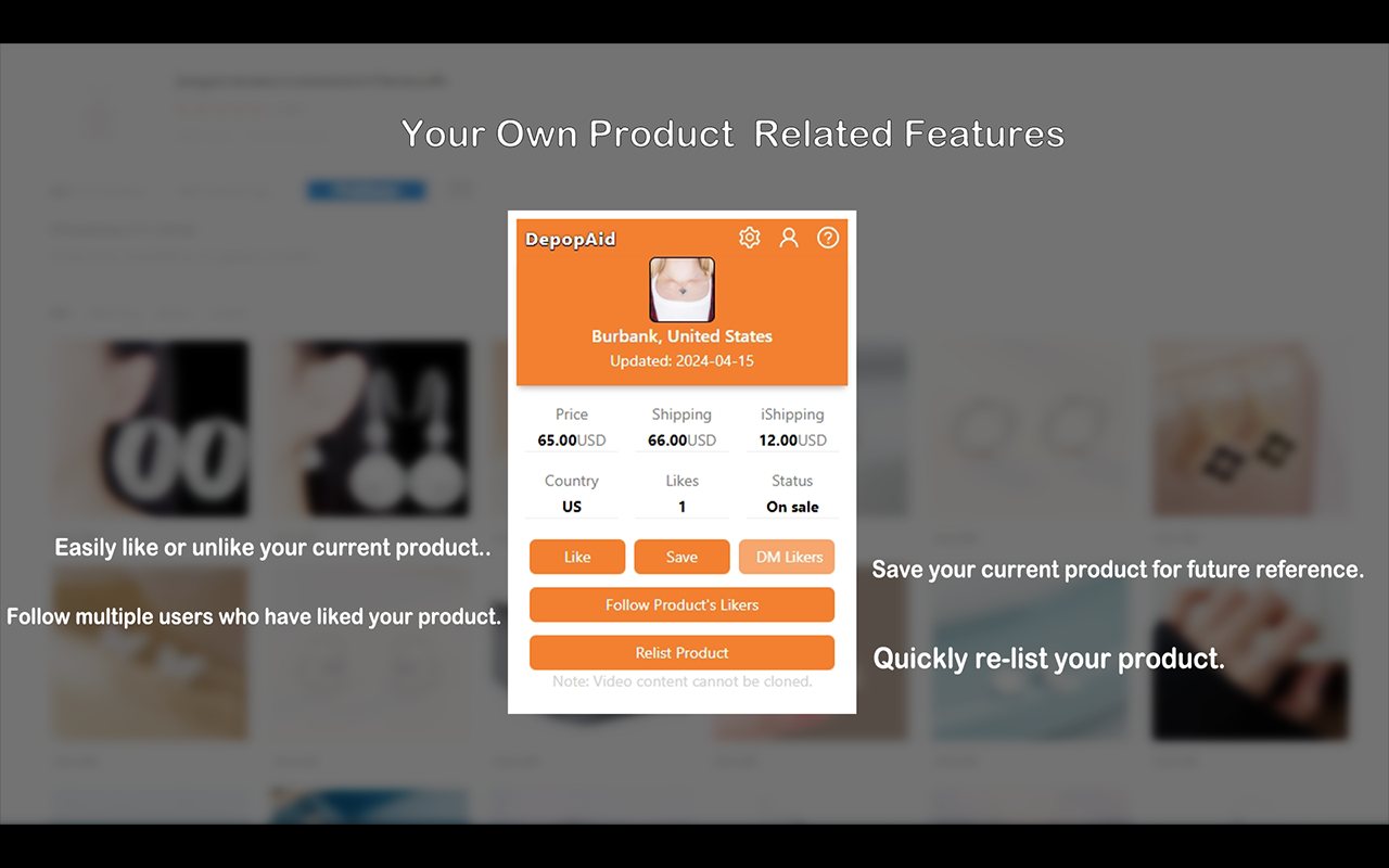 DepopAid - Skyrocket Your Depop Sales! chrome谷歌浏览器插件_扩展第5张截图