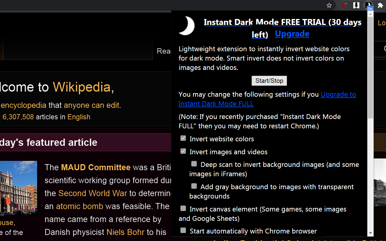 Instant Dark Mode chrome谷歌浏览器插件_扩展第3张截图