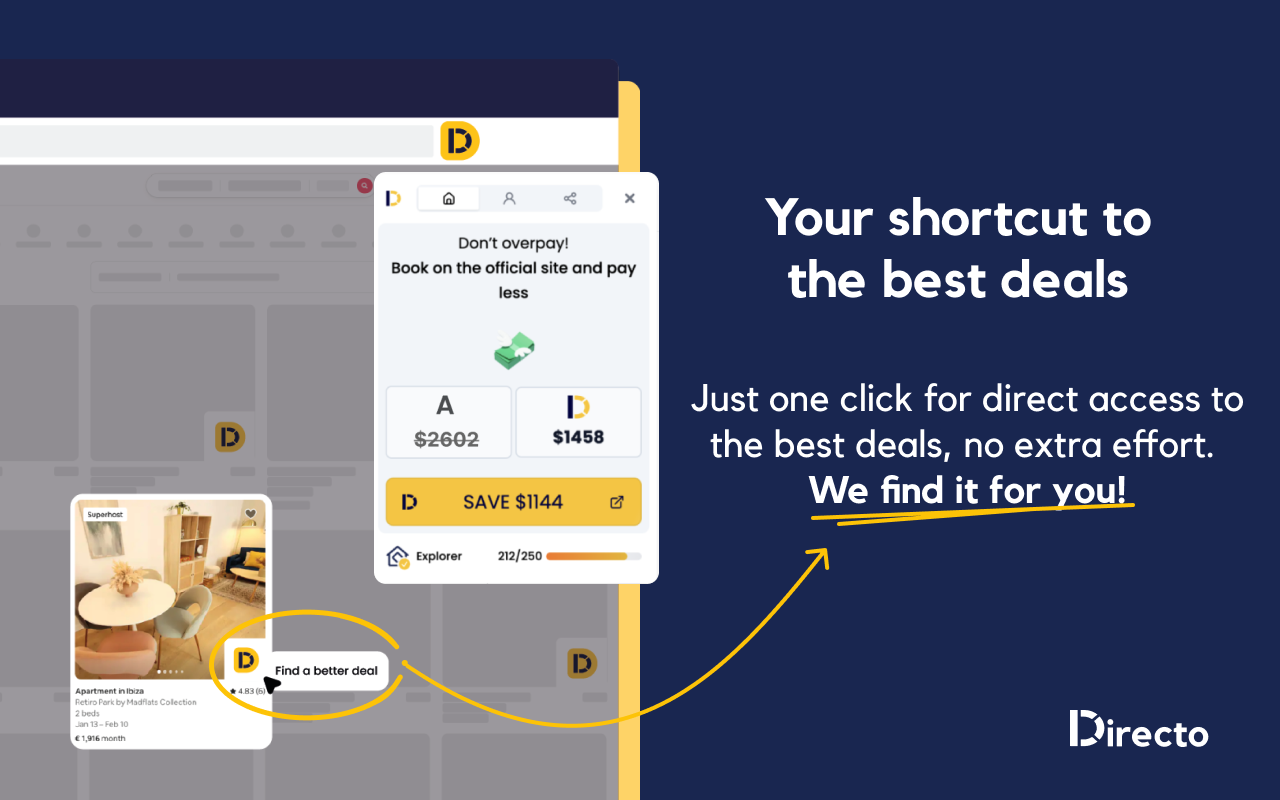 Directo - Travel Deals - Save on Fees chrome谷歌浏览器插件_扩展第2张截图
