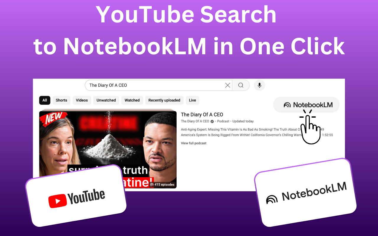 YouTube to NotebookLM chrome谷歌浏览器插件_扩展第5张截图