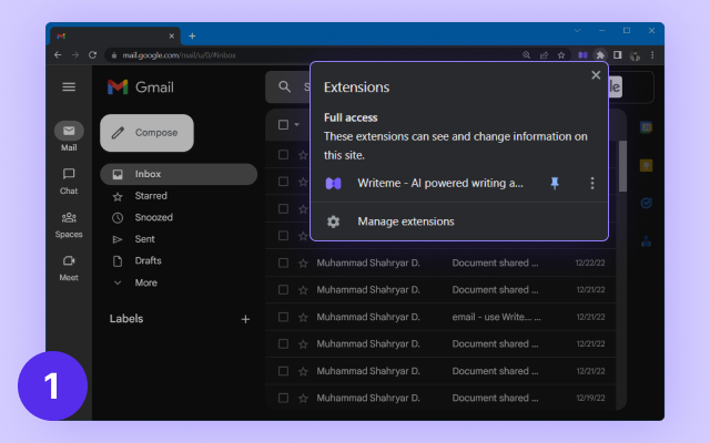 WriteMe.ai - AI powered writing assistant chrome谷歌浏览器插件_扩展第3张截图