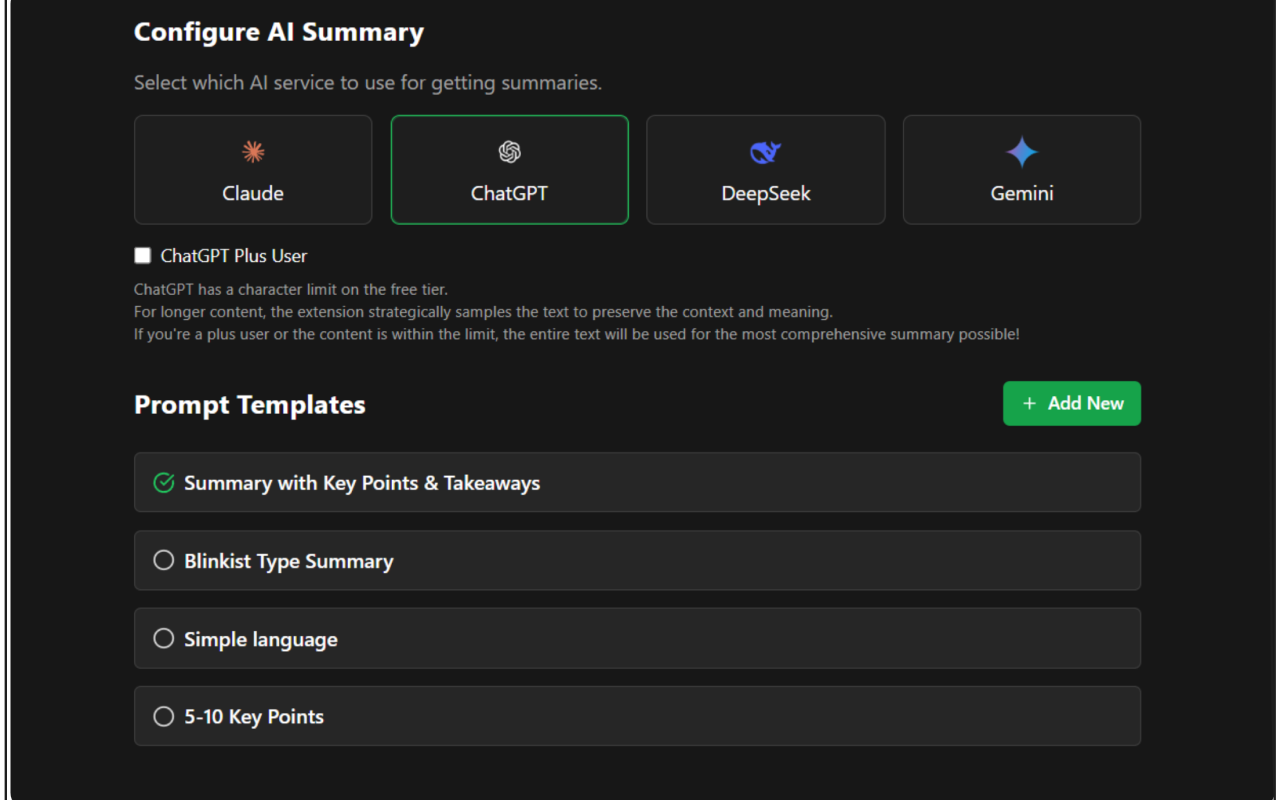 justTLDR: Free AI YouTube Summarizer & Web Summarizer chrome谷歌浏览器插件_扩展第2张截图