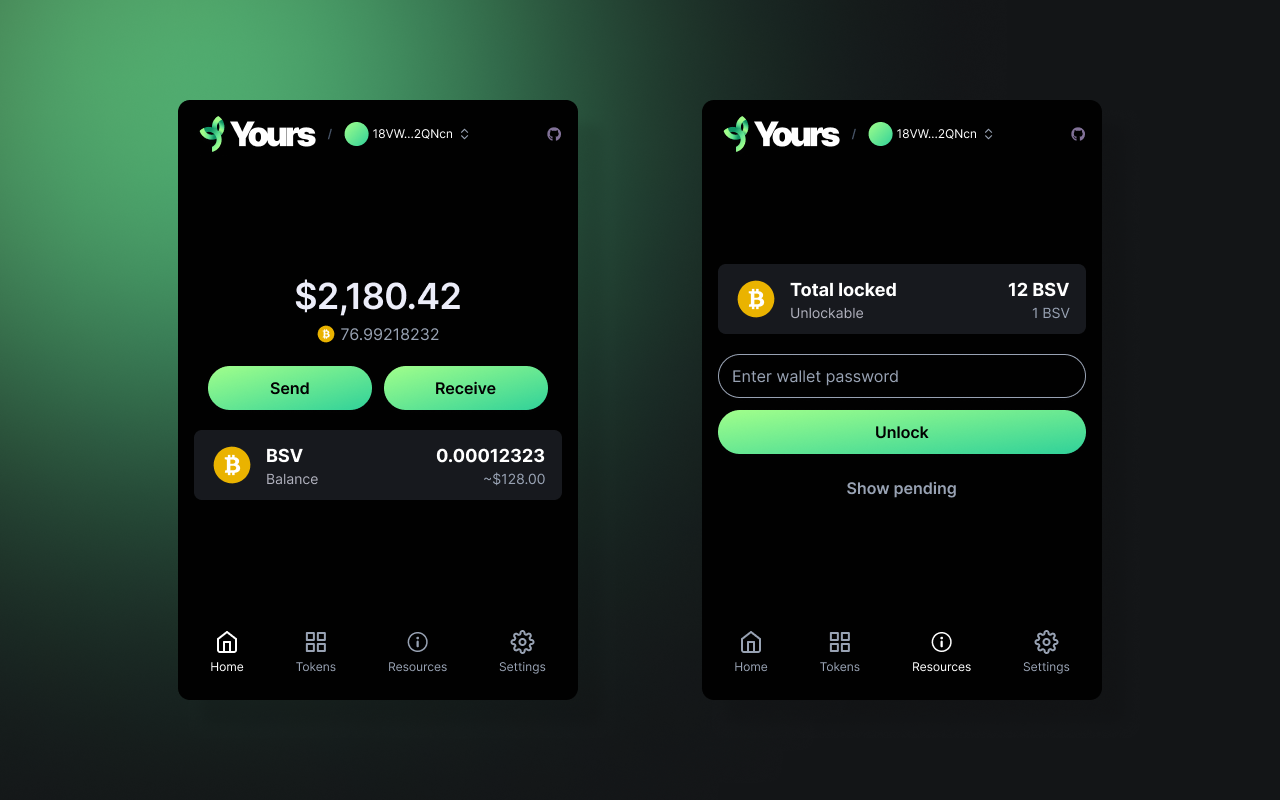 Yours Wallet chrome谷歌浏览器插件_扩展第1张截图