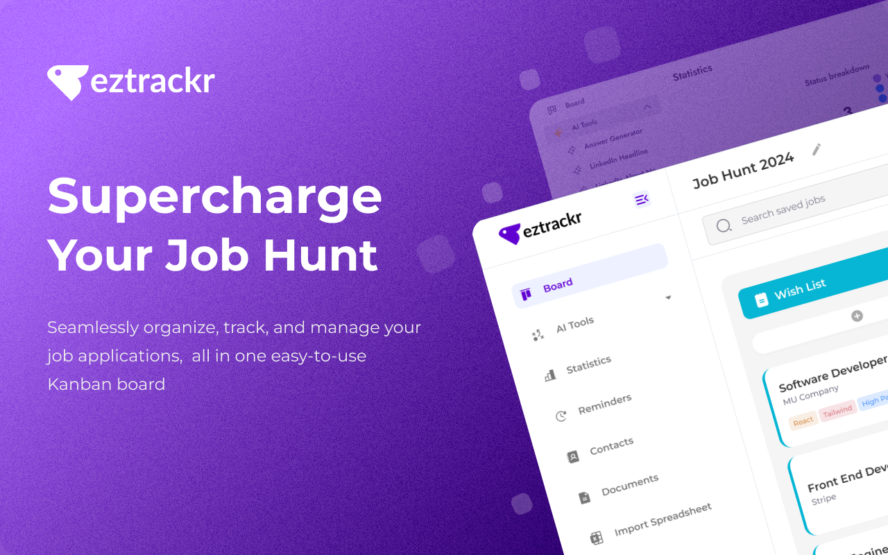 Eztrackr - Supercharge your job hunt chrome谷歌浏览器插件_扩展第2张截图