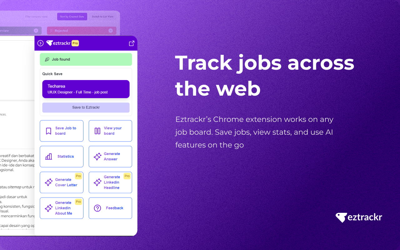 Eztrackr - Supercharge your job hunt chrome谷歌浏览器插件_扩展第4张截图